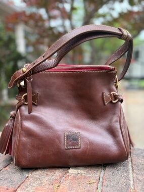 Dooney & Bourke Florentine Hobo Brown Leather Shoulder Bag